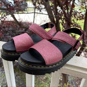 Dr. Martens Voss Pink Glitter Sandals